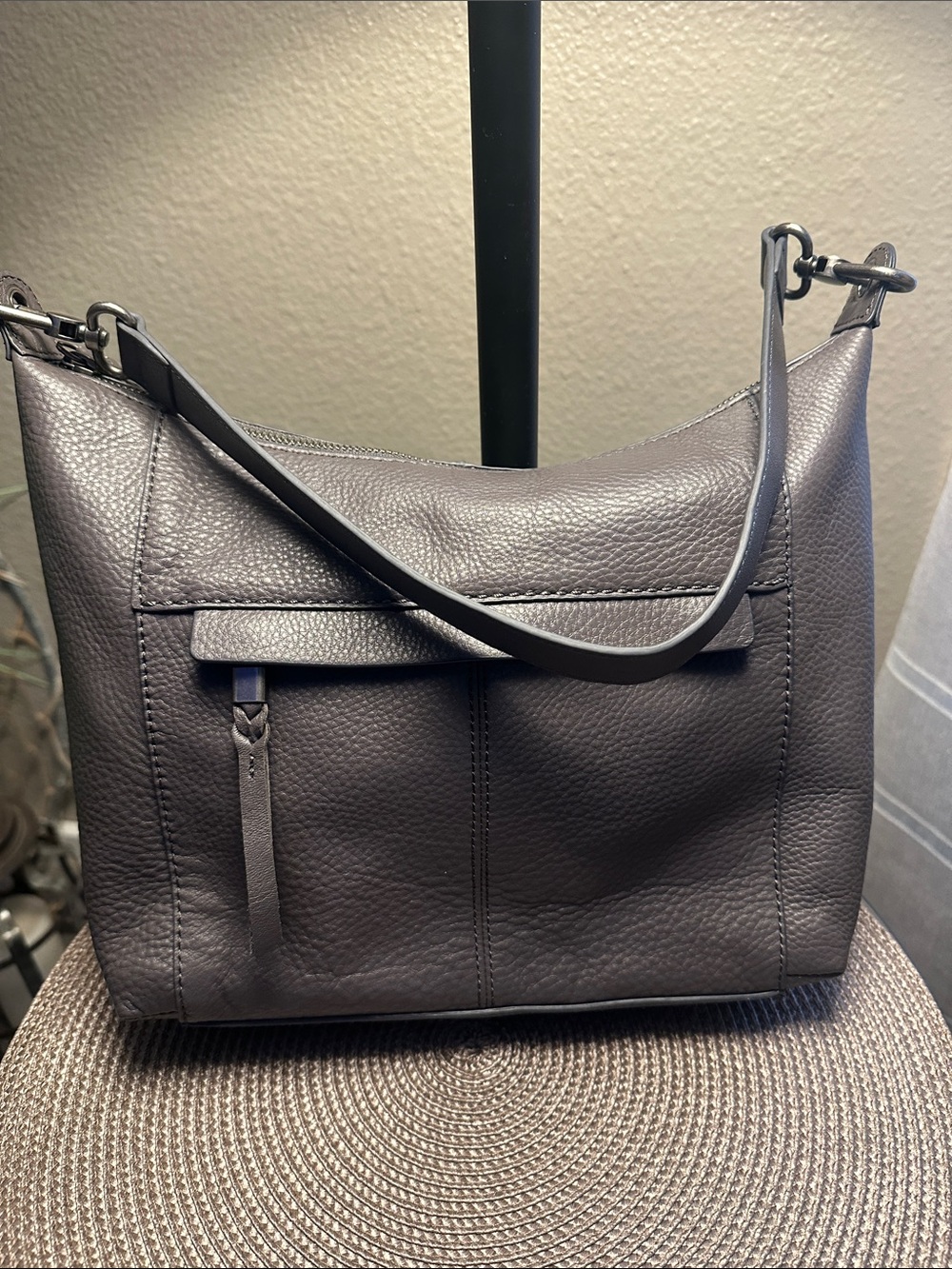 The Sak Alameda hobo Bag in Slate Gray Leather - Picture 3 of 16